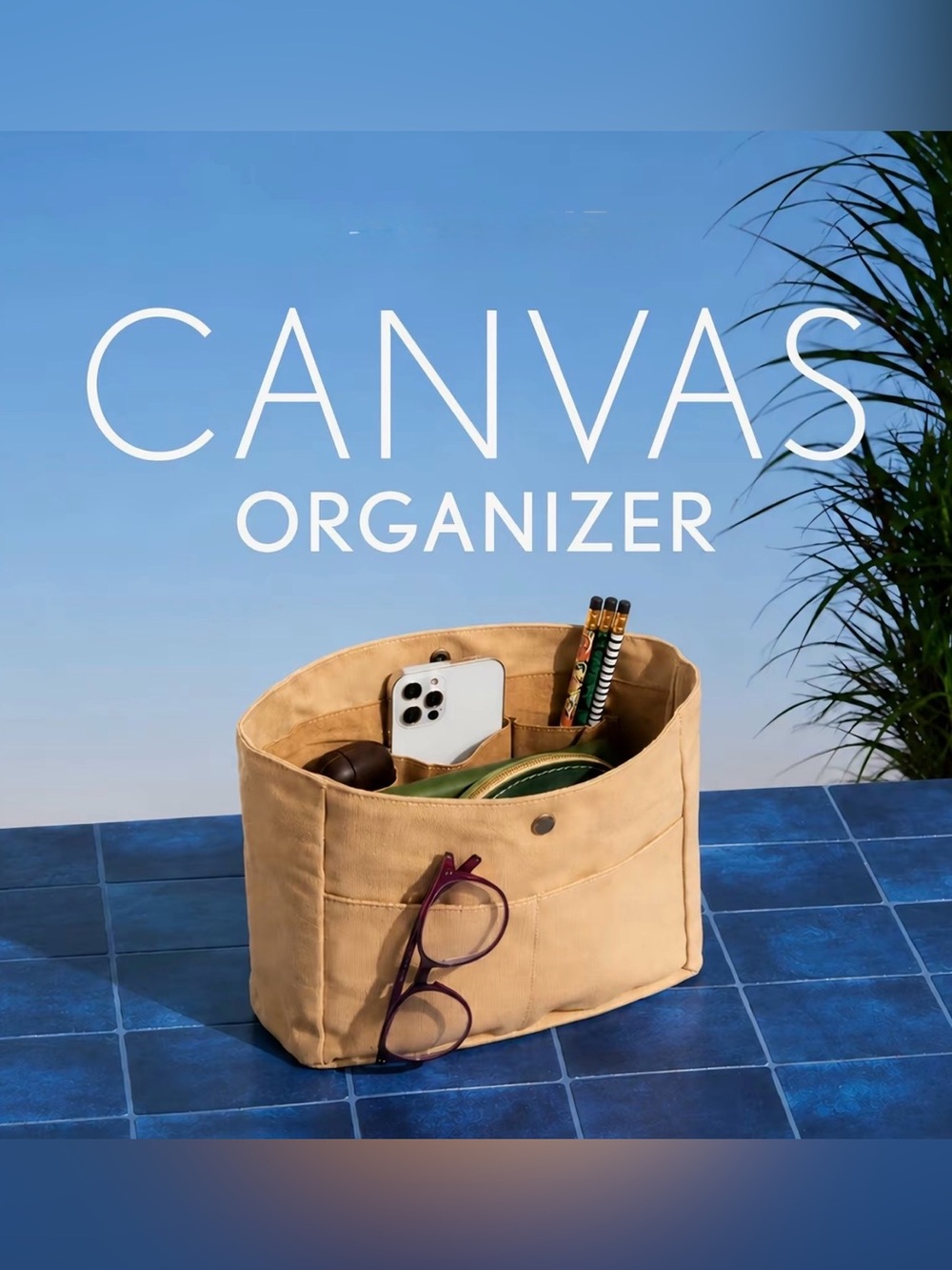 CANVAS BAG/PURSE ORGANIZER (NWOT)